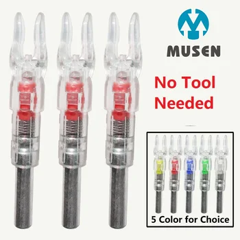 

2018 Upgraded 2nd Version 6pcs Automatically Lighted nock for ID6.2mm arrow, bow string activate, no tool needed