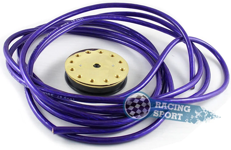Заземляющий Кабель провода комплект Фиолетовый высокого качества круг земной системы заземляющий Кабель Горячая 450 см