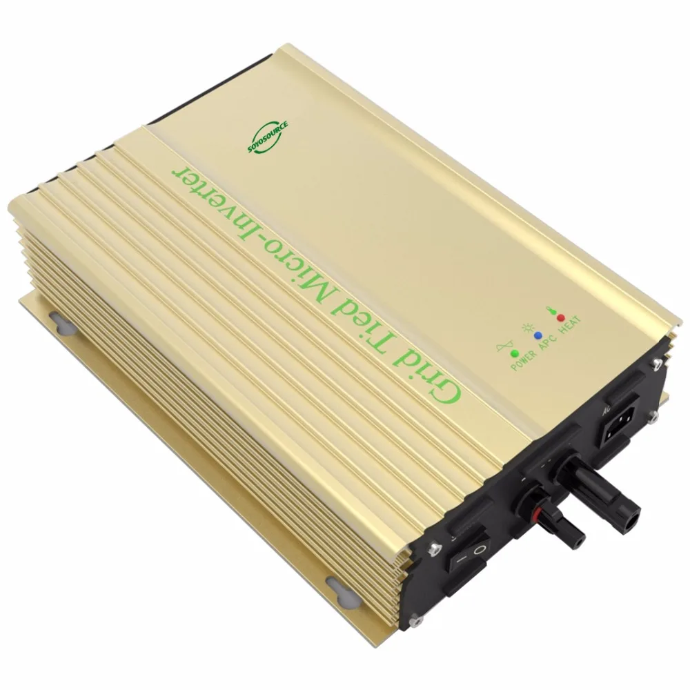 Инвертор с чистой синусоидой MPPT 500 Вт подходит для солнечных панелей PV и батарей 12