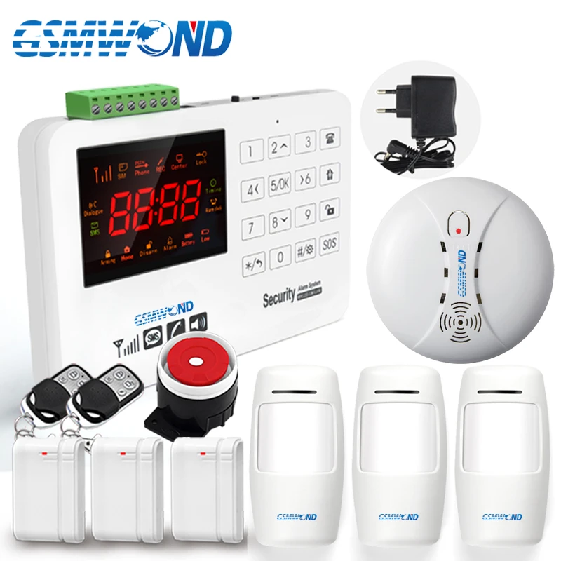 433MHz home security gsm alarm system Capacitive touch keyboard