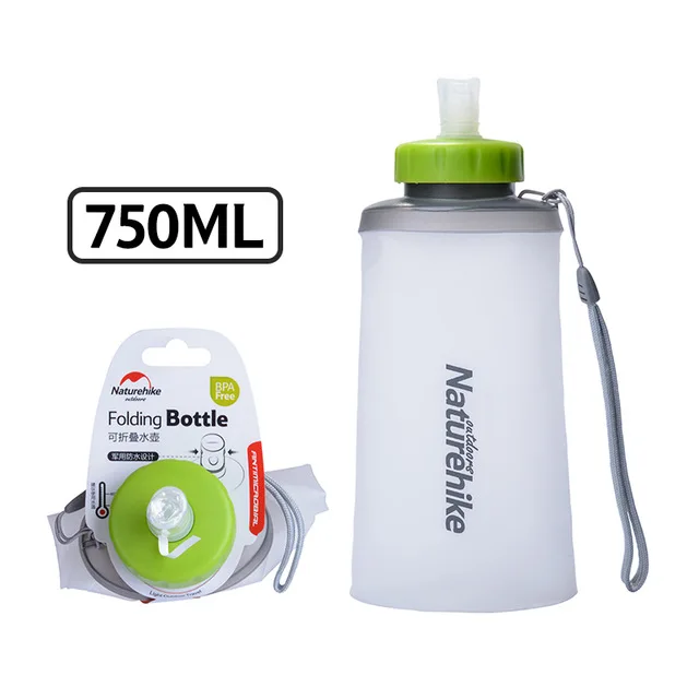 Naturehike Спортивная BPA Складная мягкая сумка для воды бутылка для воды чайник колба гидратация пакет мочевого пузыря - Цвет: 750ml White