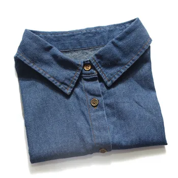 

Denim Jeans Womens Fake Collar Blue Faux Cols Korean Cowboy Shirt Detachable Shirt Sweater False Collars