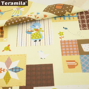 

2016 Home Theme Pattern 100% Cotton Fabric Twill Fat Quarter Home Textile Material Bed Sheet Patchwork Quilting Sewing Tecido