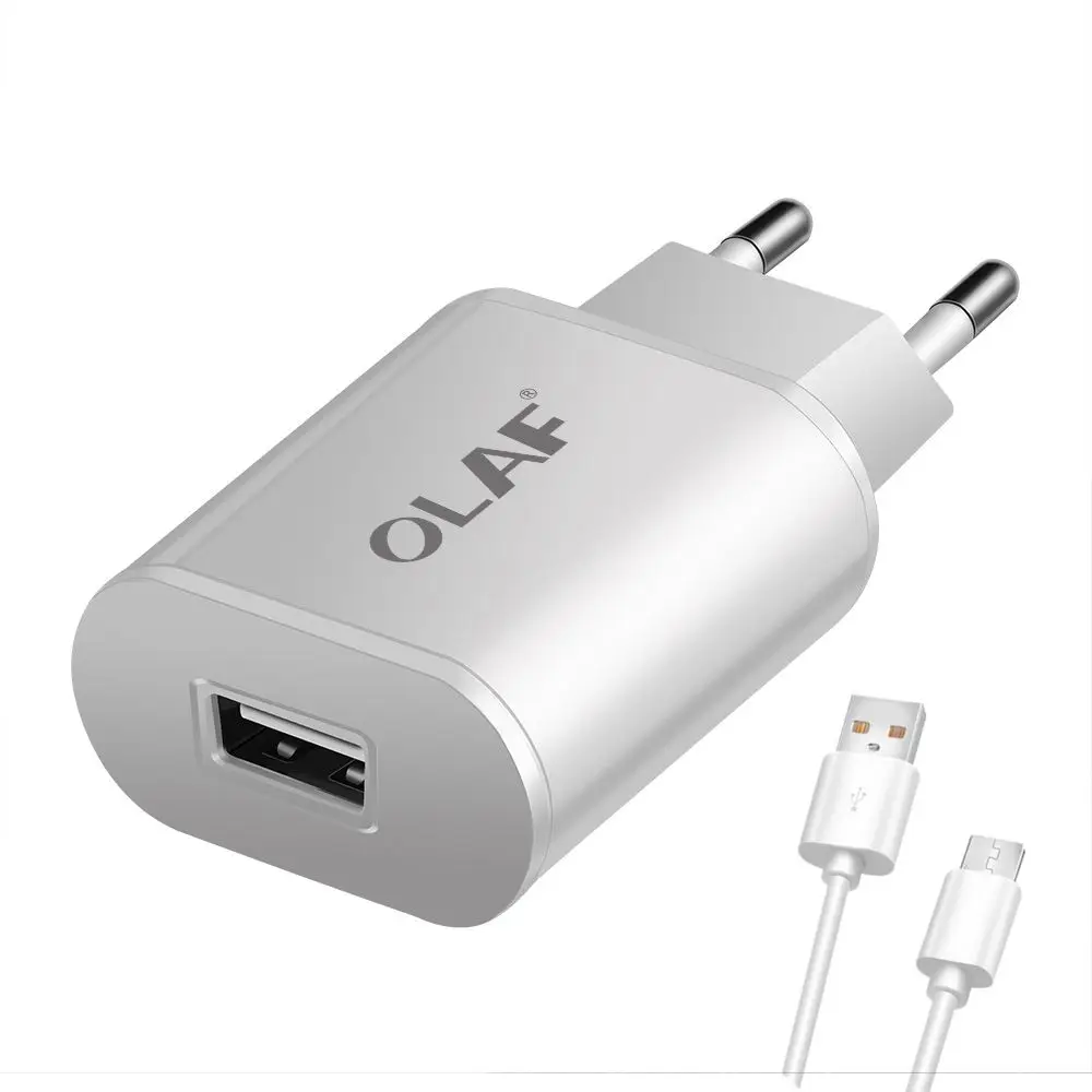 OLAF EU Plug USB зарядное устройство 2A безопасный Быстрый зарядный USB адаптер Европейское дорожное настенное зарядное устройство для huawei Kindle htc для samsung Xiaomi - Тип штекера: 100cm For andriod