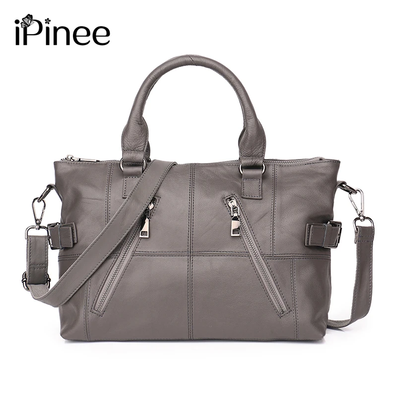 

iPinee 100% Cowhide Female Ziper HOBO Handbags,Women GENUINE LEATHER Shoulder bag, Top Layer Leather Messenger Crossbody Bag