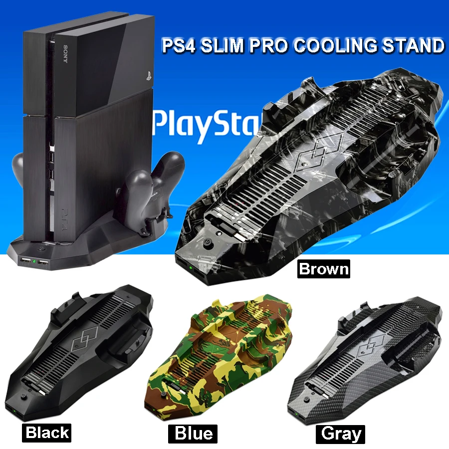Аксессуары для PS4 охлаждающая подставка с двойным контроллером зарядная док