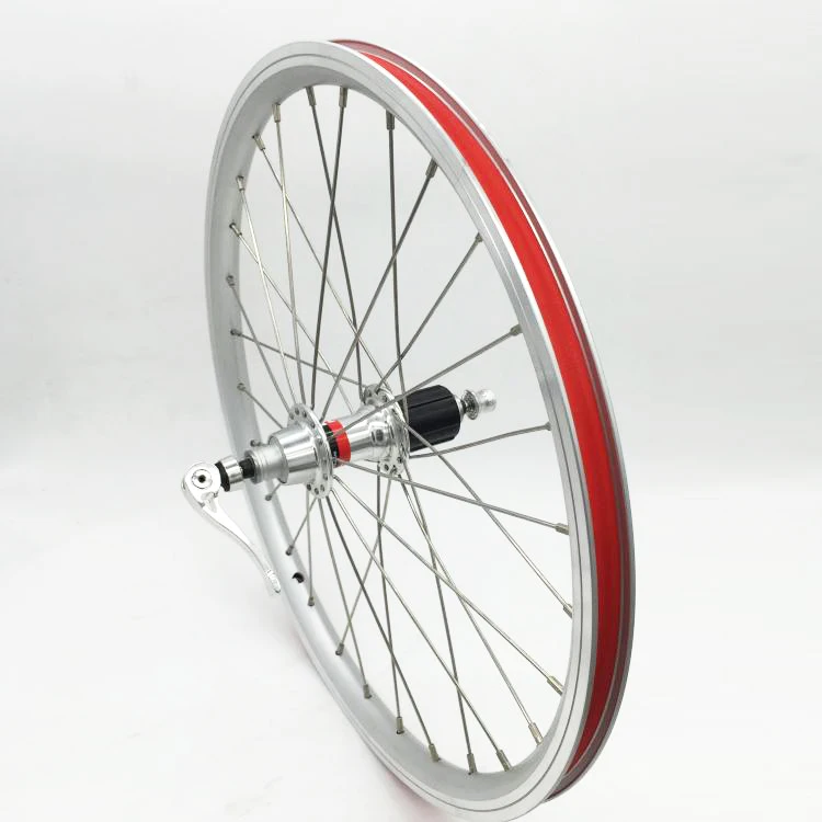 Discount 20 inch bike rear wheels 130mm open length 406 rear wheel set 2 bearing hub A/V Suitable for P8 folding bike 7