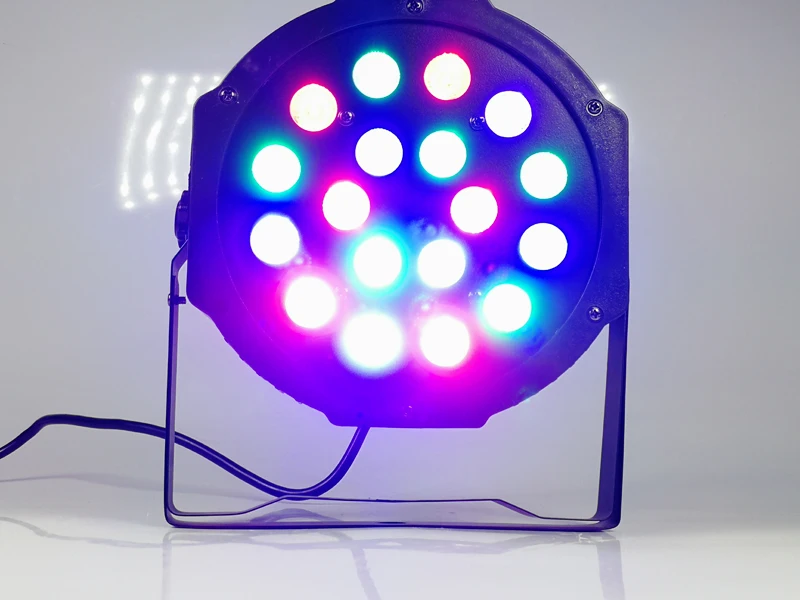 16 шт./18x3 Вт rgb led par свет dmx512 без каблука par r6 g6 b6 светодиодные фонари профессиональное этап оборудования