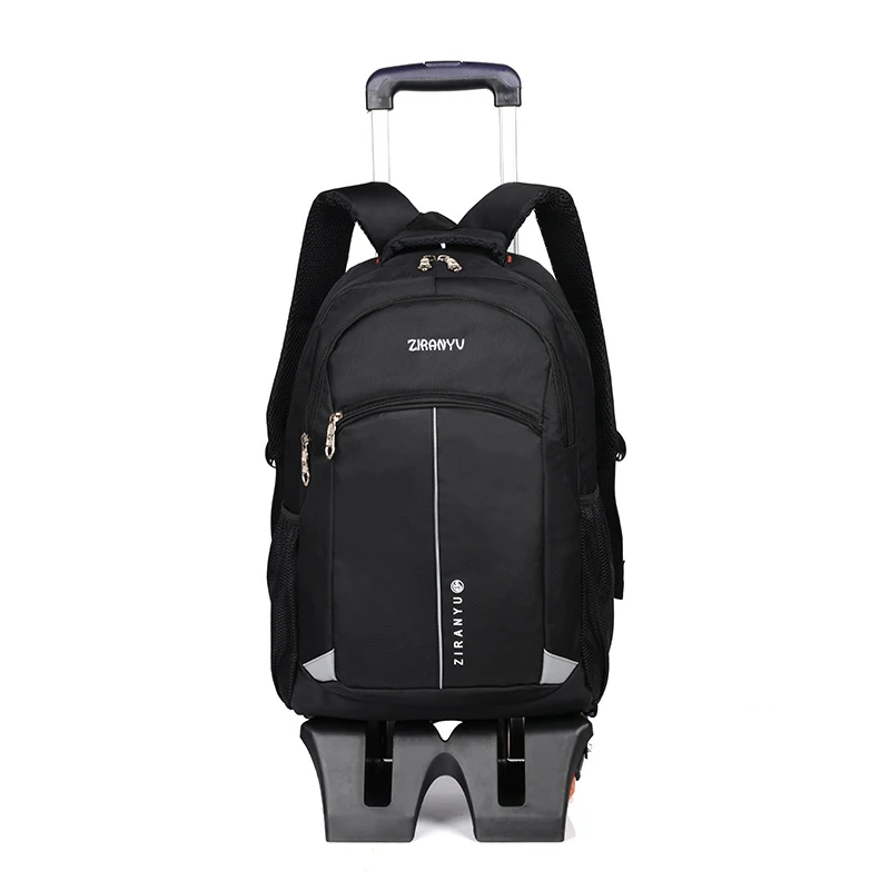 

ZIRANYU High-capacity Student Shoulder Backpack Rolling Luggage Children Trolley Suitcases Wheel Cabin Travel Duffle School Bag