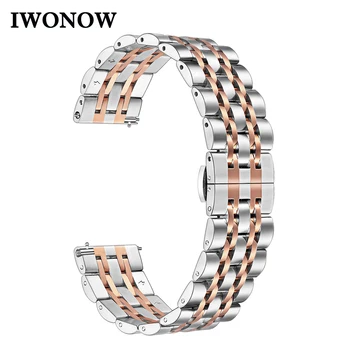 

iWonow Stainless Steel Watchband for Fossil Gen 4 Q Venture HR / Gen 3 Q Venture Quick Release Watch Band Butterfly Clasp Strap