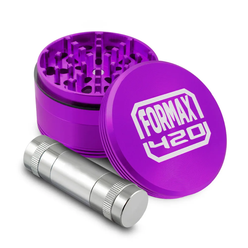 

2.5 Inch MATRIX Royale Metal Herb Grinder 4 Piece with Pollen Catch&free Scrapper
