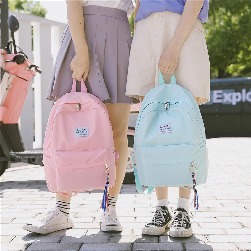 2019 nuevo mochila de Color sólido mochila de moda de mujer ocio adolescente mejor bolsa de viaje mochila mujeres mochila 2019 nuevo mochila de Color sólido mochila de moda de mujer ocio adolescente mejor bolsa de viaje mochila mujeres mochila