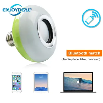 

New Mini Magic Light Bulb Lamp E27 LED RGBW Music Light Wireless Bluetooth Audio Speaker Smart W/ 24Key Controller 100-240V