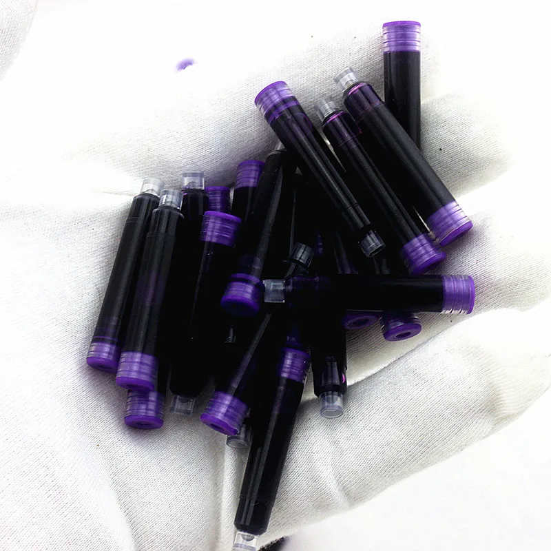 10pcs Jinhao Universal purple Fountain Pen Ink Sac Cartridges 2.6mm Refills School Office Stationery J gvm c210 cartridges universal c210 soldering iron tips welding nozzle compatible for jbc sugon t26 soldering station tool