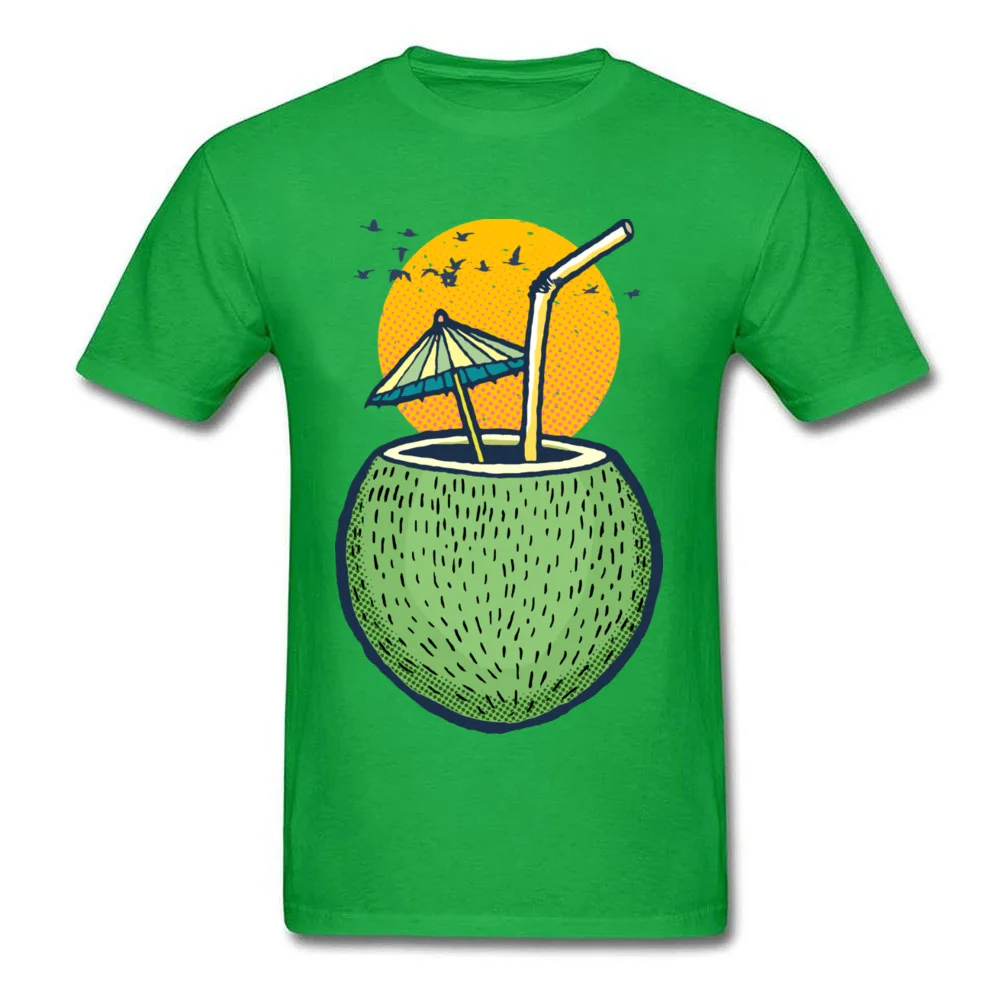 Fresh Coconut Water over Summer Sunset_green