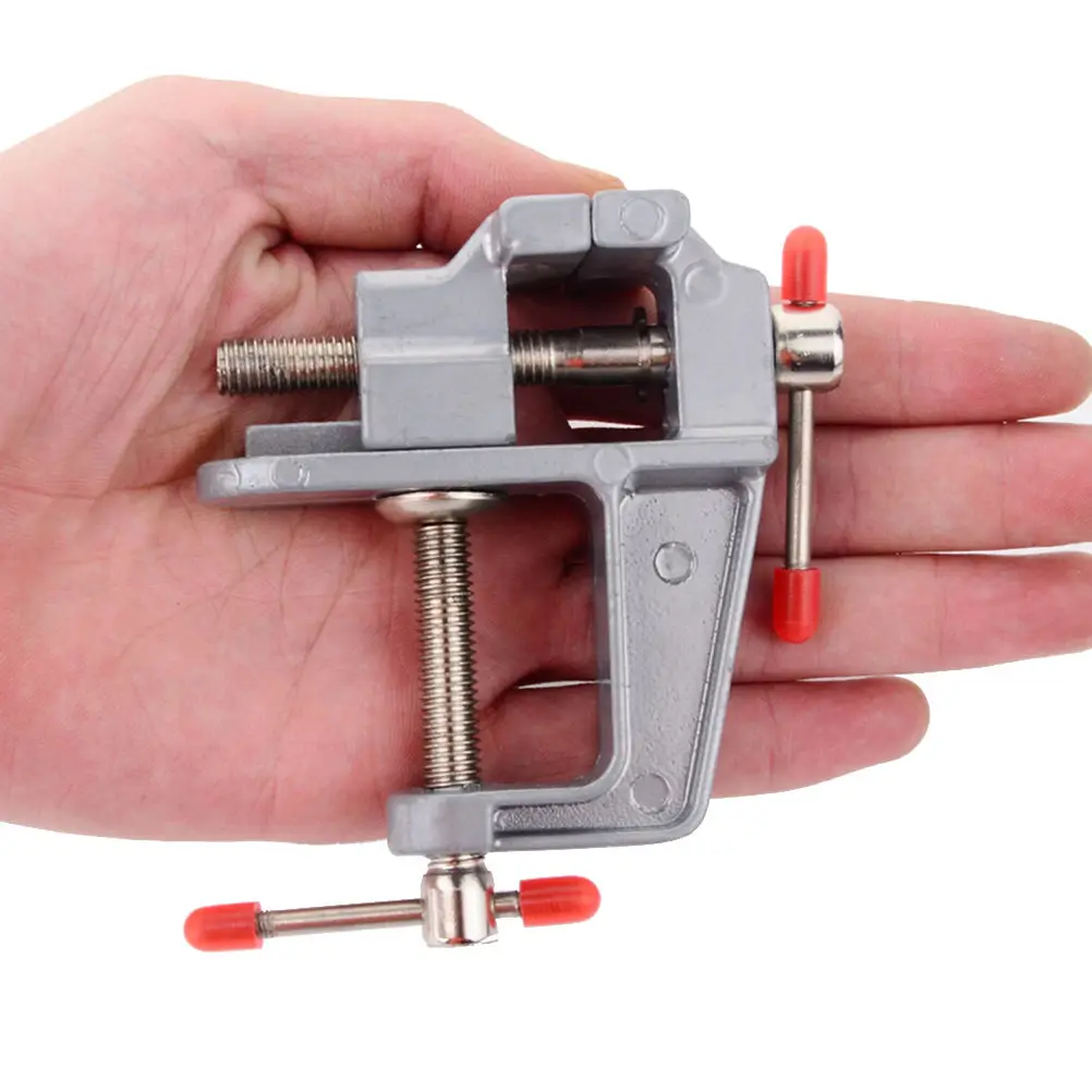 Новое поступление 3,5 дюйма алюминиевый миниатюрный маленький зажим для хобби ювелира на стол скамейка тиски мини-инструмент тиски многофункциональные