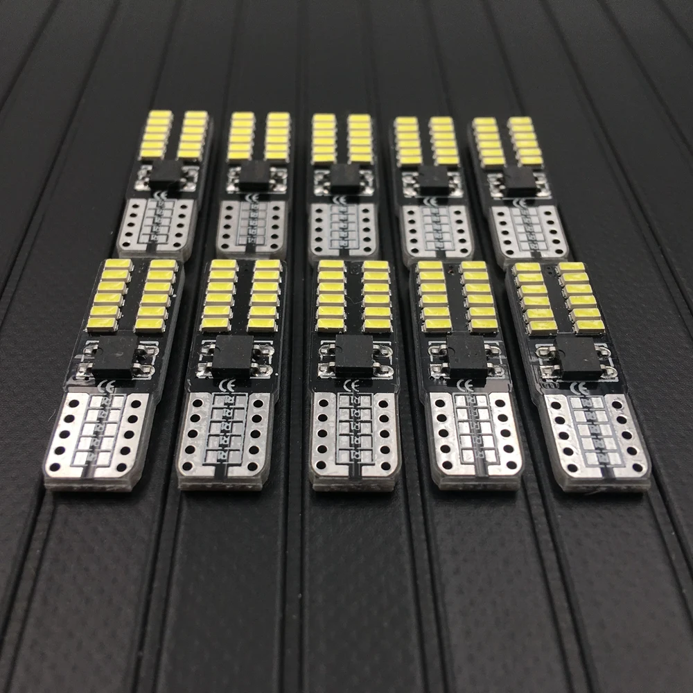 10 шт. T10 светодиодный 194 W5W 24 CANBUS 3014SMD безотказный автомобильный боковой