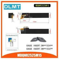 MDQNR2525M15 107,5 градусов резец для наружной обточки держатель для DNMG110404 DNMG110408