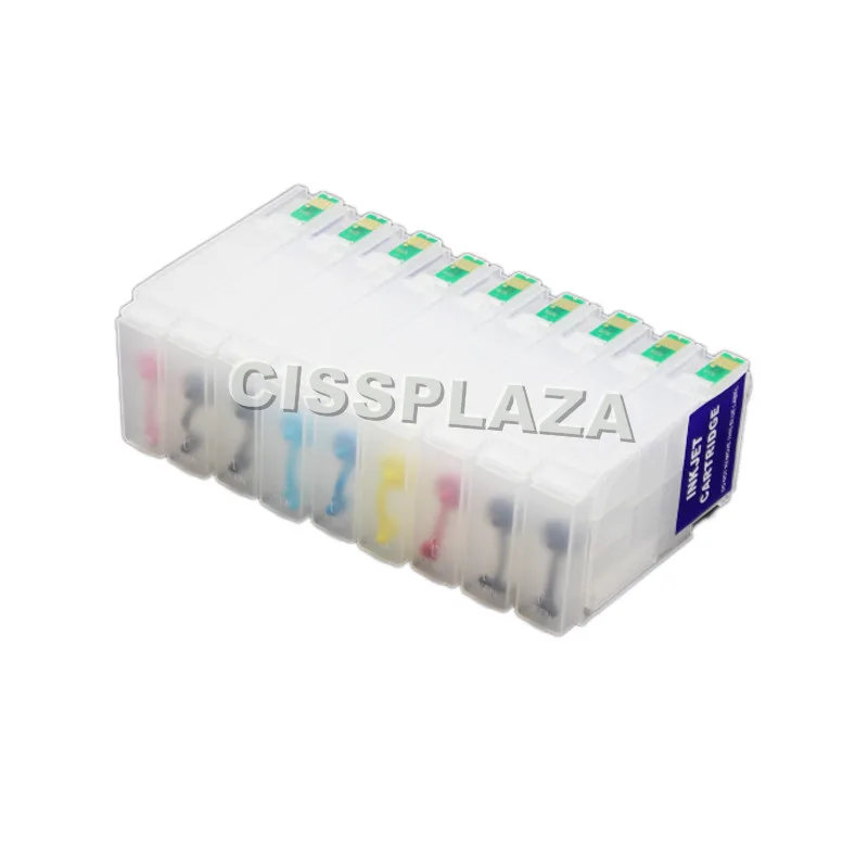 CISSPLAZA 9 шт. 80 мл пустые многоразовые картриджи для принтера Epson P600 с чипом ARC SC T7601