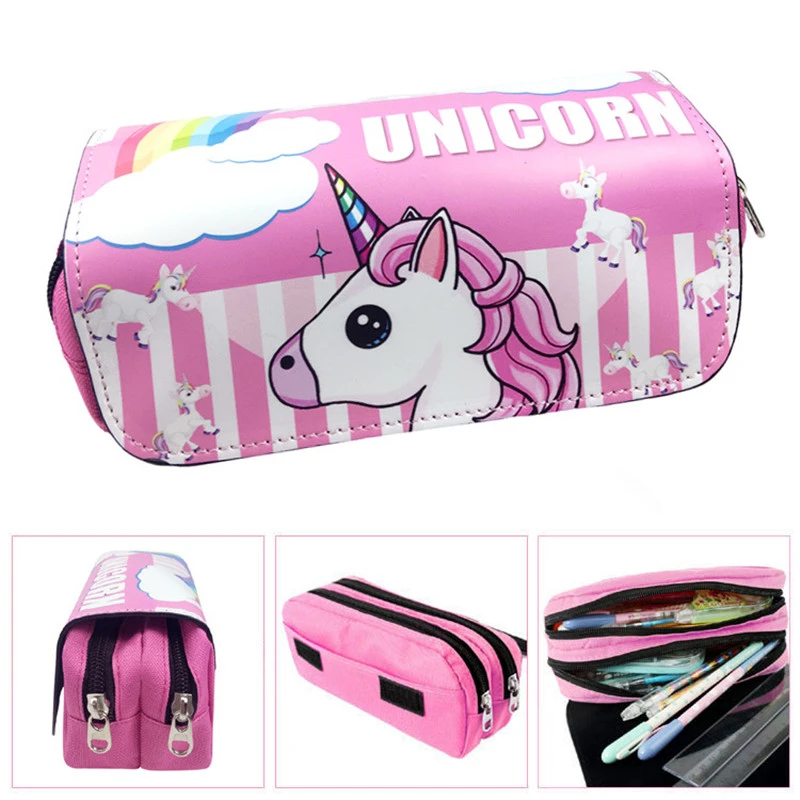 Estuche de lápices de unicornio, estuche escolar dibujos animados, Kawaii, scolaire, stylo, creativo, lindo, papelería, calem, Estuches escolares| -