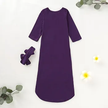 

High Quality Autumn Baby Long Sleeve Rompers Cotton Button Design Sleepwear Outfits+Headband Newborn Sleeping Bag Set