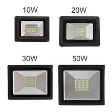 1 pz waterproof high power 50 w 4500lm 5730 smd led projector lamp led light sensor flood garden exterior lighting 176v - 264 v ip65 raincoat 10 w 20 w 30 w 50 wled projector lamp light exterior lighting project of flood main 176 264v toughened glass panel