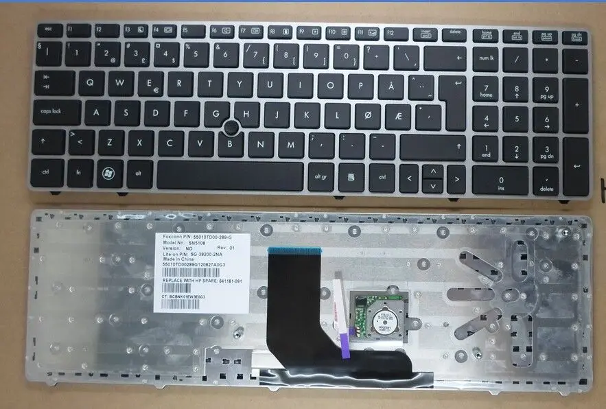 New Laptop Keyboard For Hp Elitebook 8560p 8570p Probook