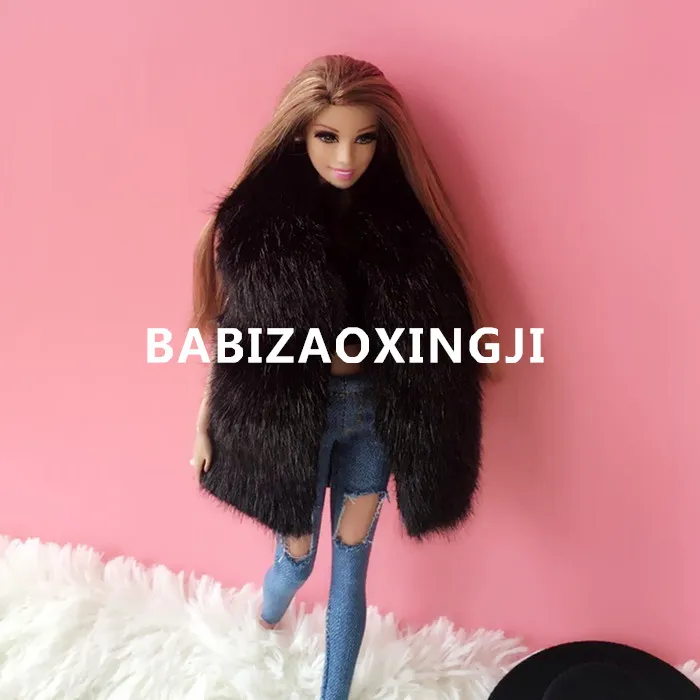 1/6 bjd blyth кукольная одежда Pullip аксессуары модный жилет из искусственного меха для blyth кукольная одежда 30 см Кукольный Аксессуар для Барби