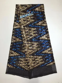 

Nigerian Laces with sequins High Quality Tulle Mesh French Embroidered Lace JIANXI.C-1116119 with sequins