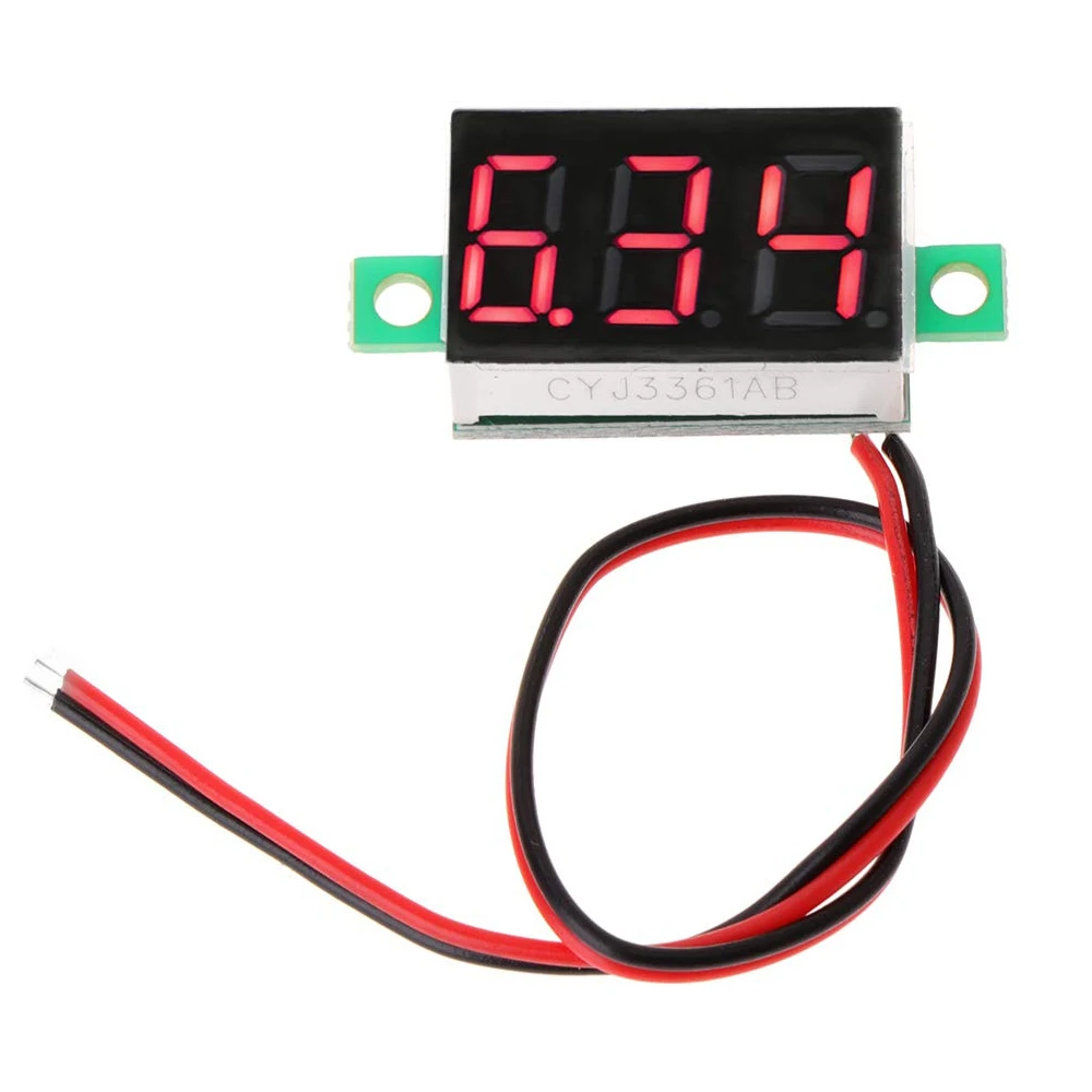 DIY красный синий цифровой светодиодный мини дисплей модуль DC2.5V 32V DC0 100V вольтметр