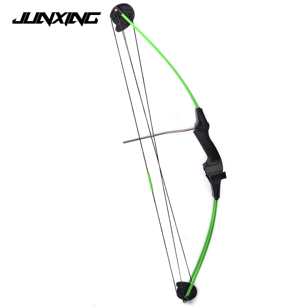 Compound Bow for Children 34 Inches Draw Weight 15Lbs Black Fiberglass