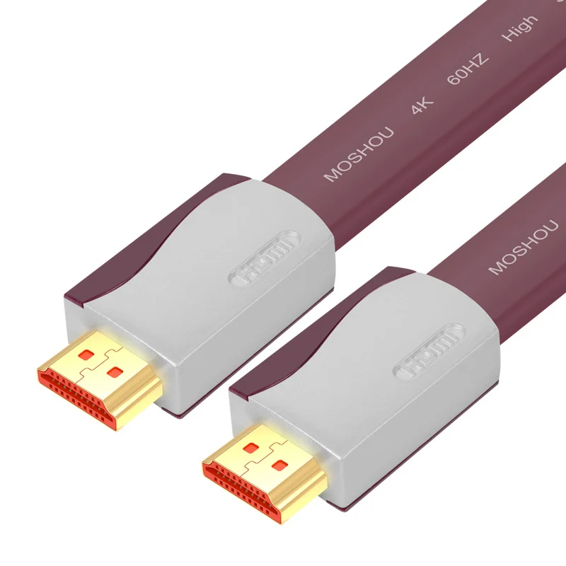 HDMI 2.0b кабели 18 Гбит/с 4 k@ 60 Гц Ультра высокая скорость Совместимость с Apple Roku samsung QLED LG sony tv Video MOSHOU - Цвет: HDMI 2.0 dark red