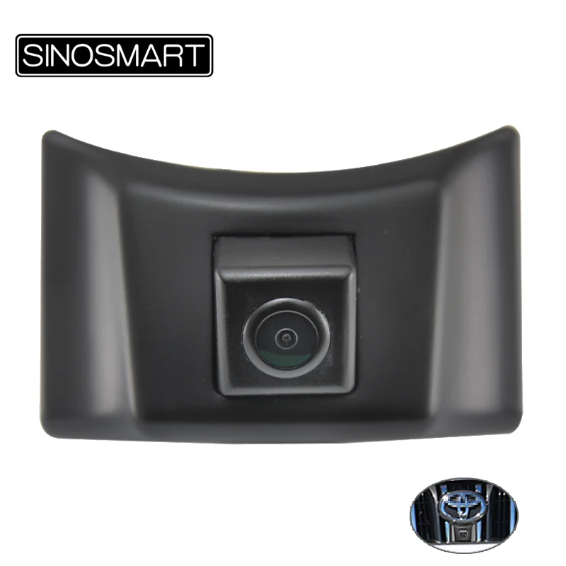

SINOSMART In Stock High Quality Car Front View Parking Special Camera for Toyota Prado Firm Installation Under Car Logo