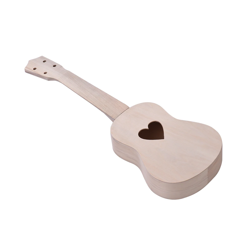 21 дюйм незавершенный DIY укулеле Ukelele uke Комплект Корпус из липы и шеи пластик гриф и мост нейлоновая нить
