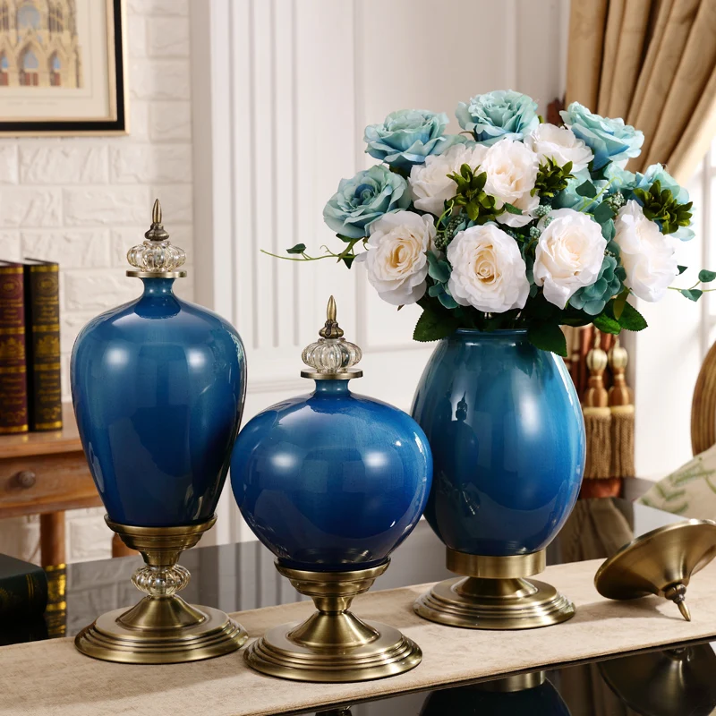 

Modern Retro Ceramic Vase Desktop Artificial Flower Pot Home Furnishing Decoration Crafts Wedding Christmas Gift Office Ornament