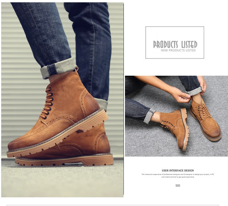 Winter Shoes Mens Desert Boots' Work&Safety Winter Casual Snow Boots Men Round Toe Ankle Winter Boots Men Black Military Boot Tactical (5)