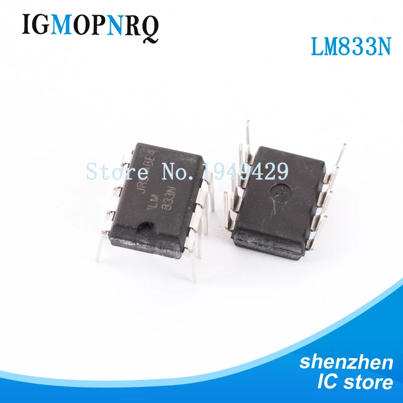 10PCS/lot LM833N DIP8 LM833 Audio amplifier Dual Audio Op Amp New ...