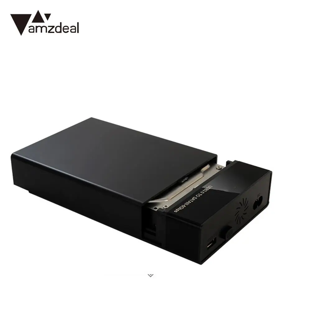 

10TB HDD ENCLOSURE Hard Disk Cartridge HD Box Cooling Fashion Drop Protection Black