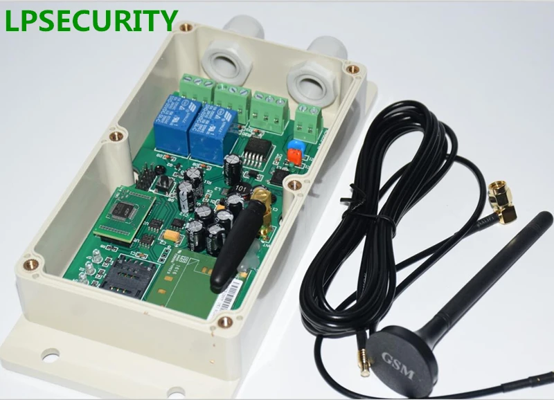 Us 66 4 5 Off Lpsecurity 2 Relays Waterproof 2000 Users Gsm Gprs Key Remote 2 Door Opener To Automatic Garage Door Gate With Timer Function In