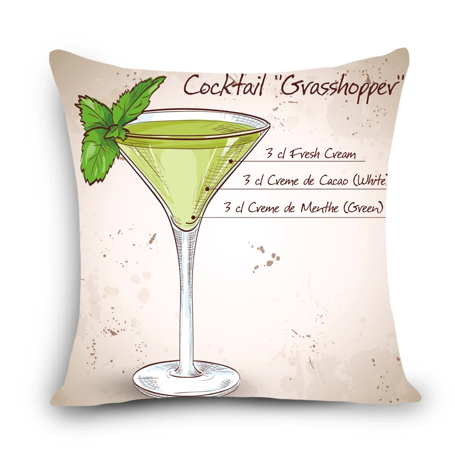 Nordic car seat linen Vintage outdoor chair cushions home decor sofa Fruit drink pillow capa almofada Bar Shop almofadas coussin