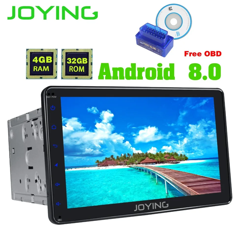 

JOYING 8" Double 2 Din Universal Head Unit Android Car Radio Stereo GPS Navigation Tape Recorder Support Steering wheel Free OBD