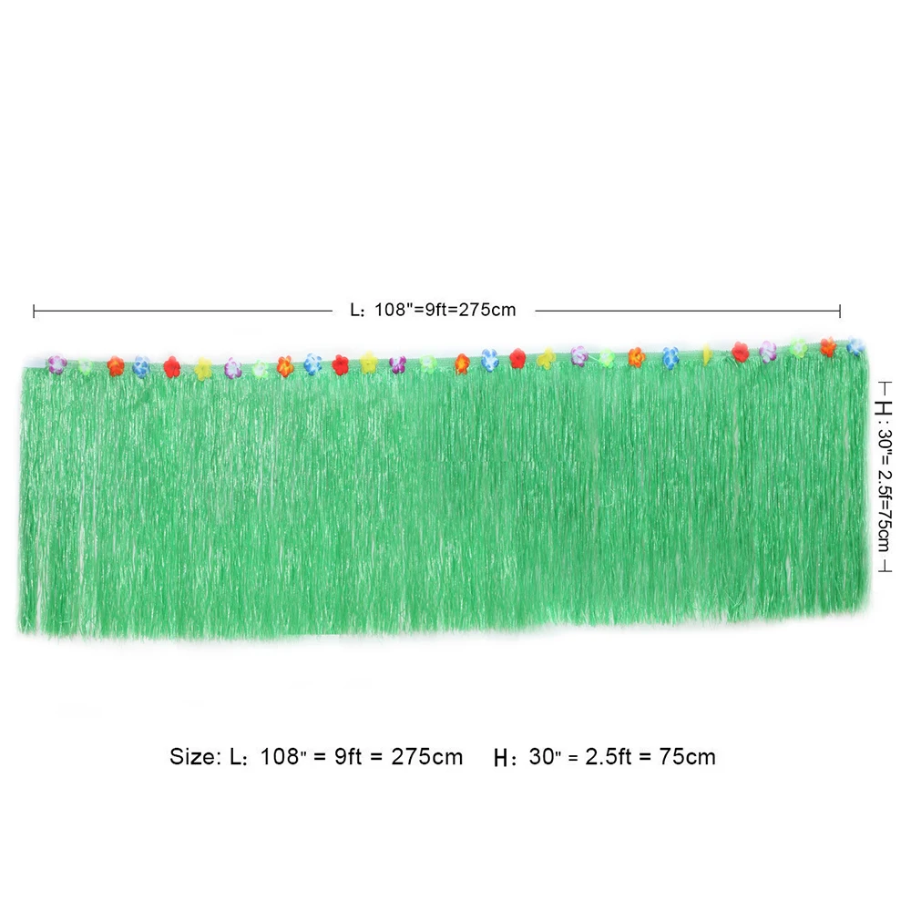 1 шт. оранжевый/зеленый Луо трава Юбка для танца \"хула\" на день рождения Настольная дорожка "сделай сам", свадебных торжеств на бассейн вечерние Гавайи вечерние украшения