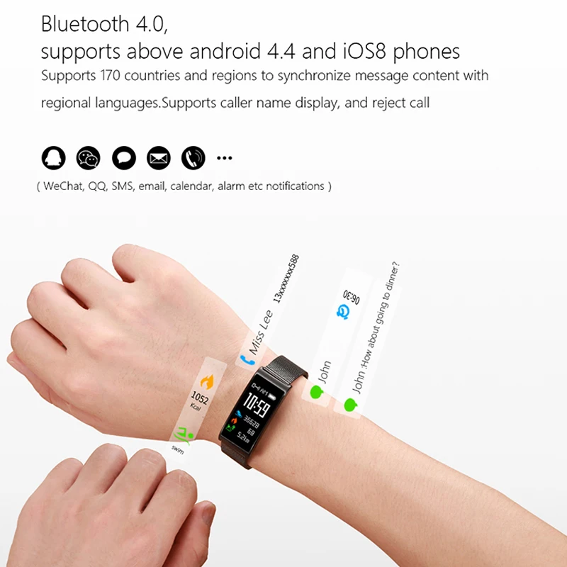 X3 смарт браслет с пульсометром кровяное давление Bluetooth 4 0 IP68 несколько спортивных