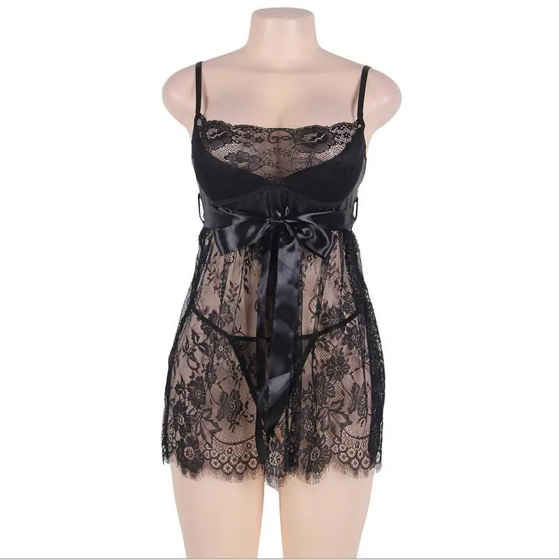 

Europe and the United States foreign trade XL sexy lace stitching underwear nightdress explosion models 80456