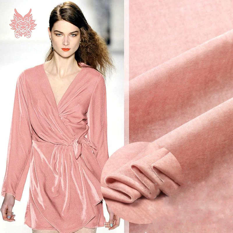 Rayon raised pile velvet 100 silk fabric for winter dress