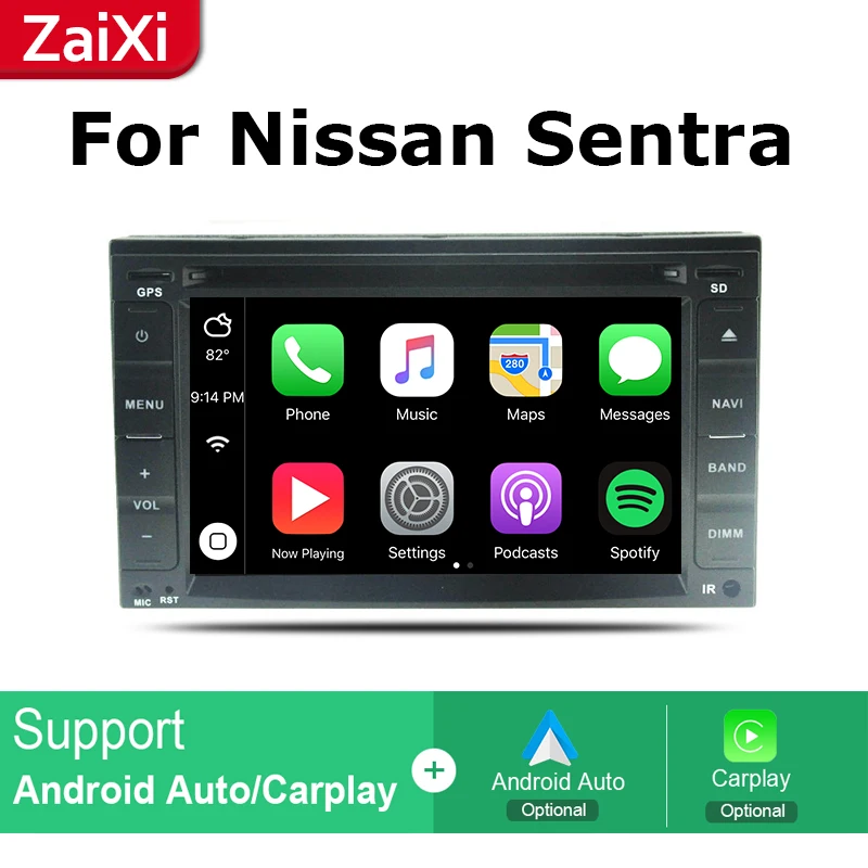 Excellent ZaiXi 2Din For Nissan Sentra 200 SE B16 2007~2012 Car Android Radio Multimedia Player GPS Navigation IPS Screen HiFi WiFi BT 3