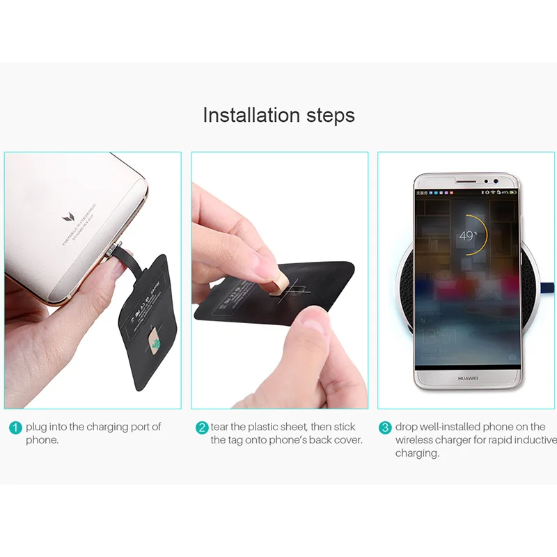 Nillkin Mini Qi Беспроводное зарядное устройство + USB Type C приемник Беспроводная зарядка