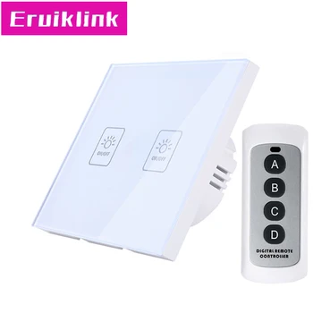 

EU/UK Standard 1/2/3 Gang 1 Way RF433 Remote Control Wall Switch,White Crystal Glass Touch Light Switch 220V for Smart Home