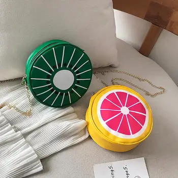 

Teen Girls Fashion Summer Fruit Round Shape Totes Women Girls Shoulder Messenger Chain Bags Female Round Casual Crossbody Bags