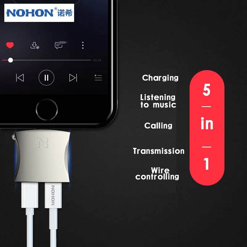 NOHON 8pin USB адаптер для 8pin USB зарядное устройство для iPhone 8 7 6 6S Plus 5S 5C 5 iPad Mini Air iPod Быстрая Зарядка синхронизация данных разъем